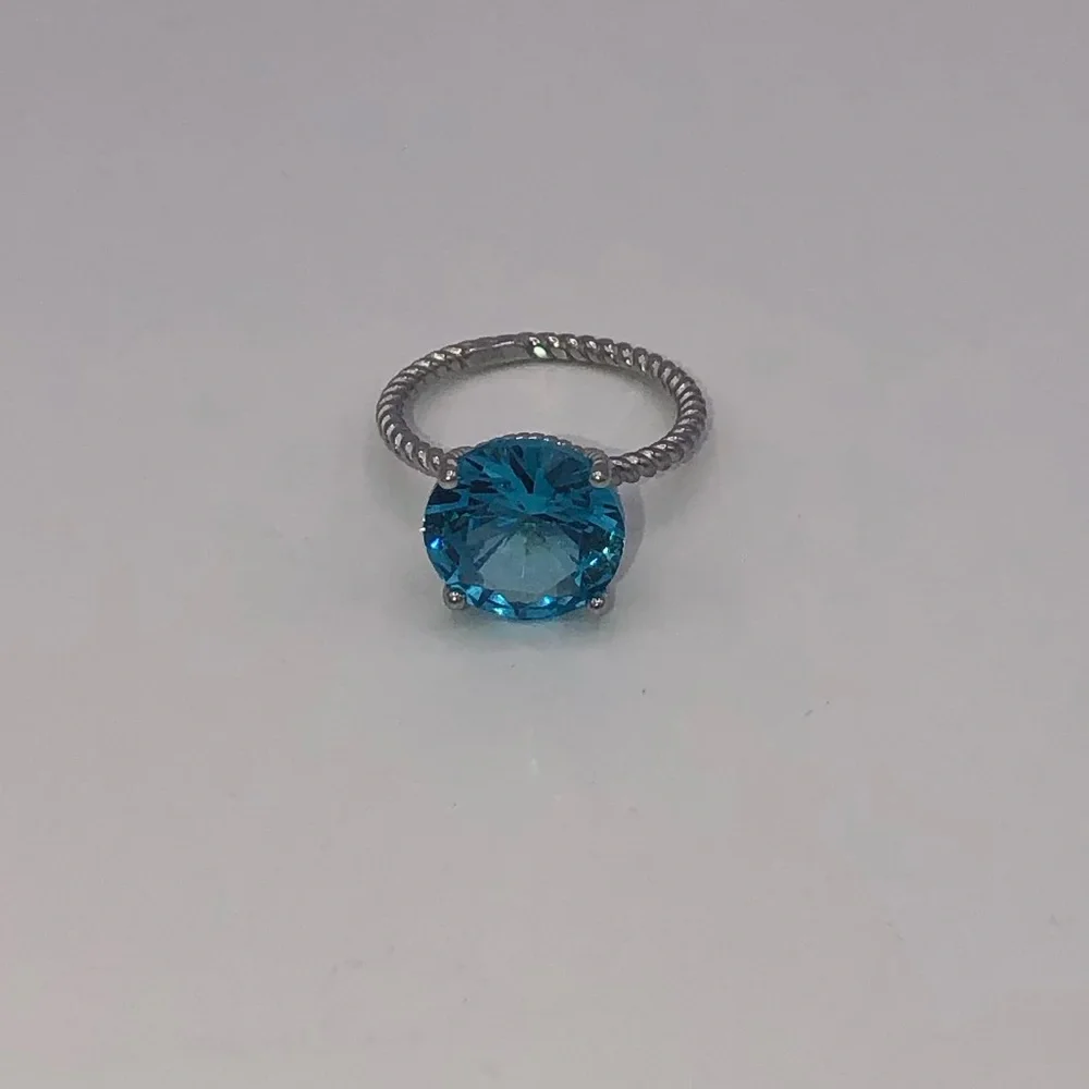 4ct Blue Apatite Ring - Picture 9 of 15